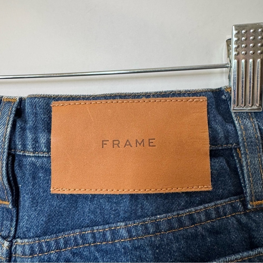 New FRAME Le Italien Straight-Leg Jeans Blue 24 - Picture 11 of 16